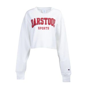BARSTOOL SPORTS WOMEN'S CHAMPION CROPPED CREWNECK